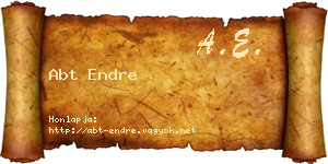 Abt Endre névjegykártya
